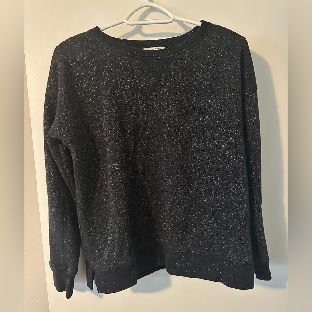American Eagle Outfitters Black Crewneck Sweater Relaxed Fit